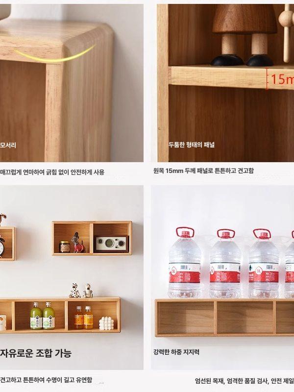 4단 책장 넓은 공간활용 파티션 선반 오픈형 거실 서재 공부방 수납장 디자인 책꽂이 - 상세 이미지 5