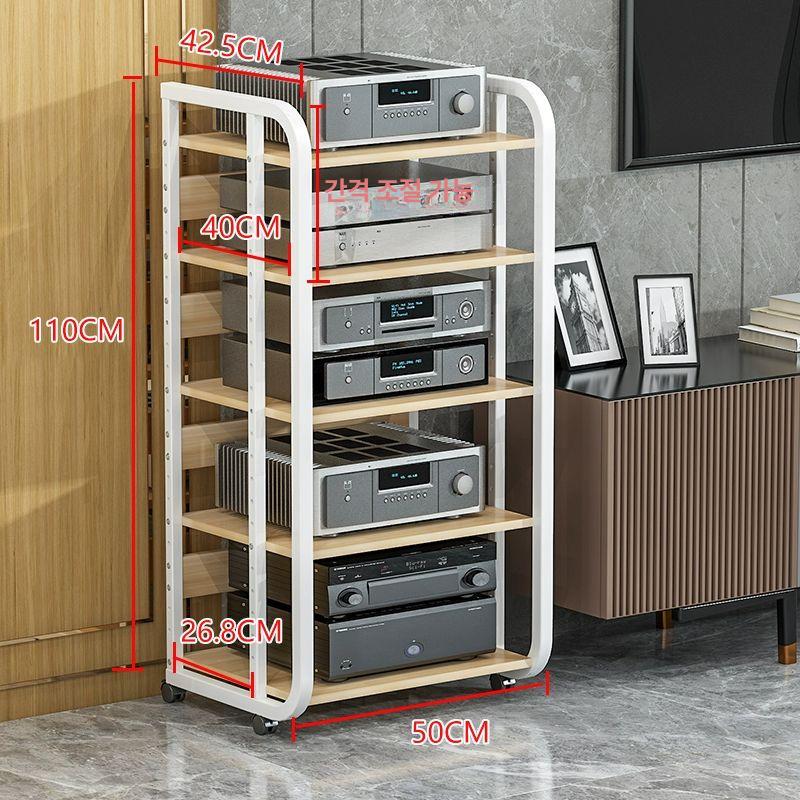 오디오랙 이동식선반 철제프레임 우드멀티랙 음향장비거치 다단수납 거실장비선반 - 상세 이미지 5