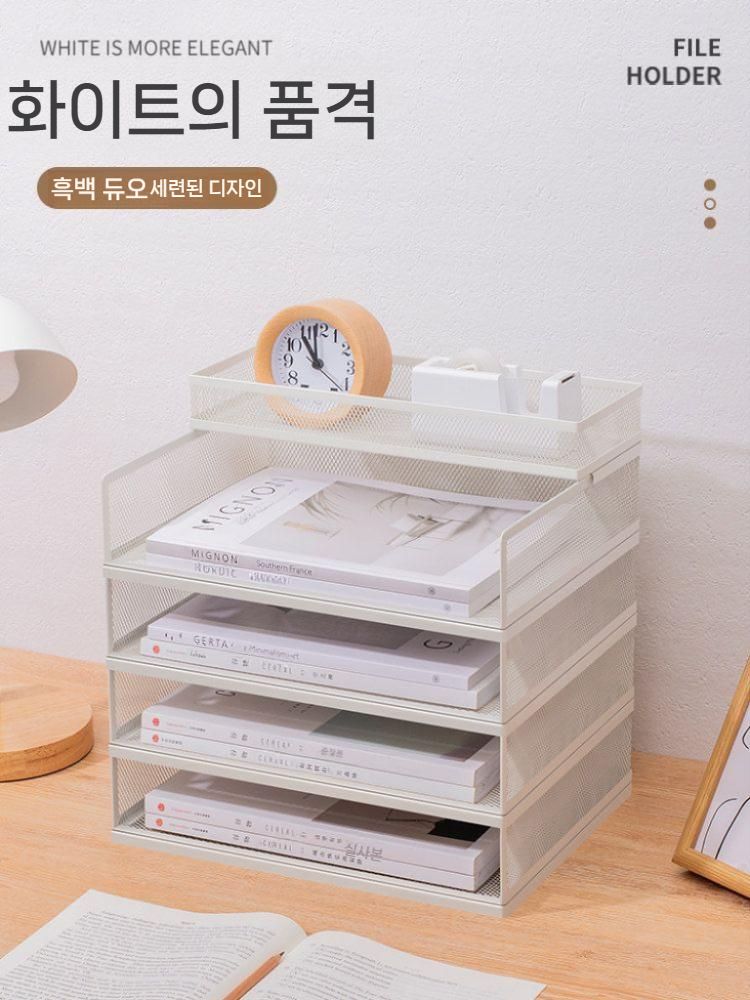 서랍 서류보관함 검정색 문서 문서함 파일 서류 선반 오피스 철제 블랙폰드 종이 서류함 - 상세 이미지 3