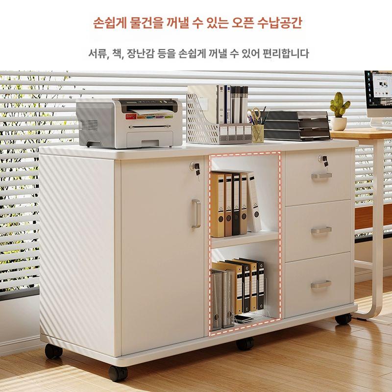 수납장 바퀴 3단 화이트 슬림 철제 정리함 트롤리 서랍장 다용도 틈새형 이동식 카트 틈새 - 상세 이미지 3