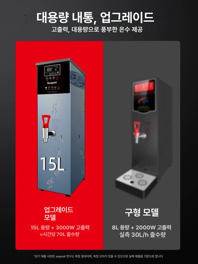 편의점 전기온수기 수치형 업소용 물끓이는기계 핫워터 식당 기계식 급탕기 - 상세 이미지 5