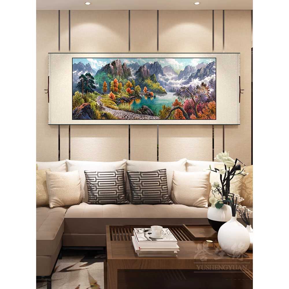 공예 풍경화 DIY 60x158cm 대형 산수 유럽 예쁜 해바라기 사과 공작 비즈보석십자수 - 상세 이미지 2