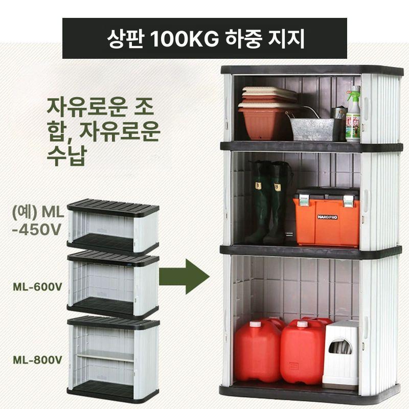 간이 야외캐비넷 정원 수납함 발코니 야외창고 사물함 테라스 데크박스 - 상세 이미지 3