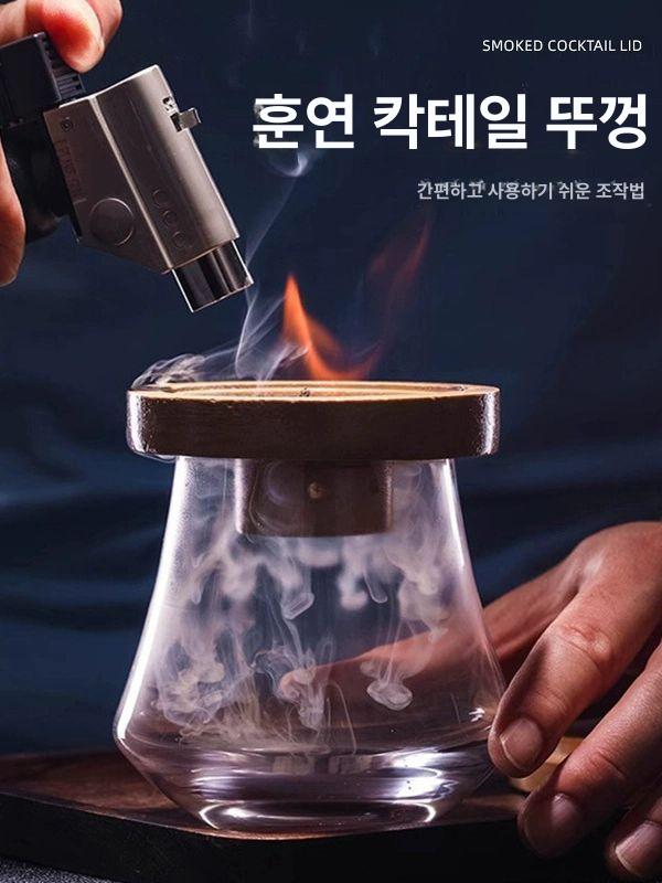 와인 뚜껑 스모커 연기 훈제 스모키 돔 버블 키트 칵테일스모크덮개 훈연건 훈연칩 - 상세 이미지 2