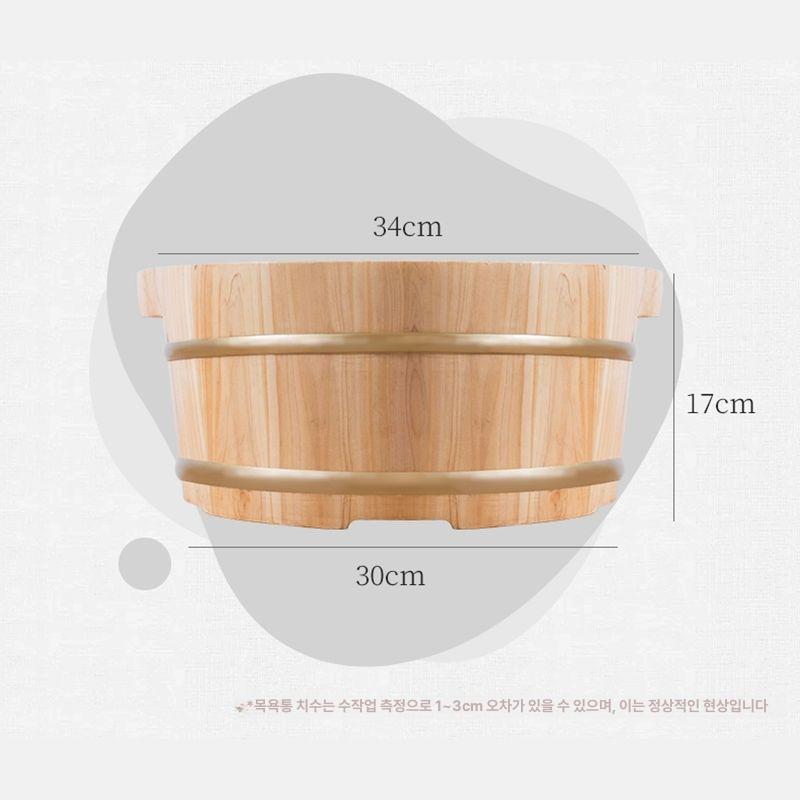 발욕조 습식족욕기 족탕기 족욕대야 히노끼족욕통 나무통 발마사지 편백나무족욕통 - 상세 이미지 2