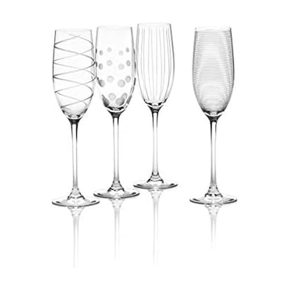 미카사 크리스탈, 샴페인 플루트 치어스, 4, 8액체 온스 세트 1 Stemless Flutes - 상품 이미지