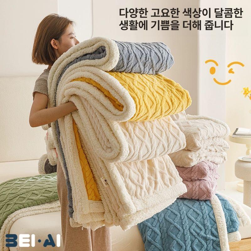 극세사 담요 양털 겨울 차박 이불 대형 따뜻한 침대 겨울담요 캠핑 차량용 블랭킷 - 상세 이미지 5