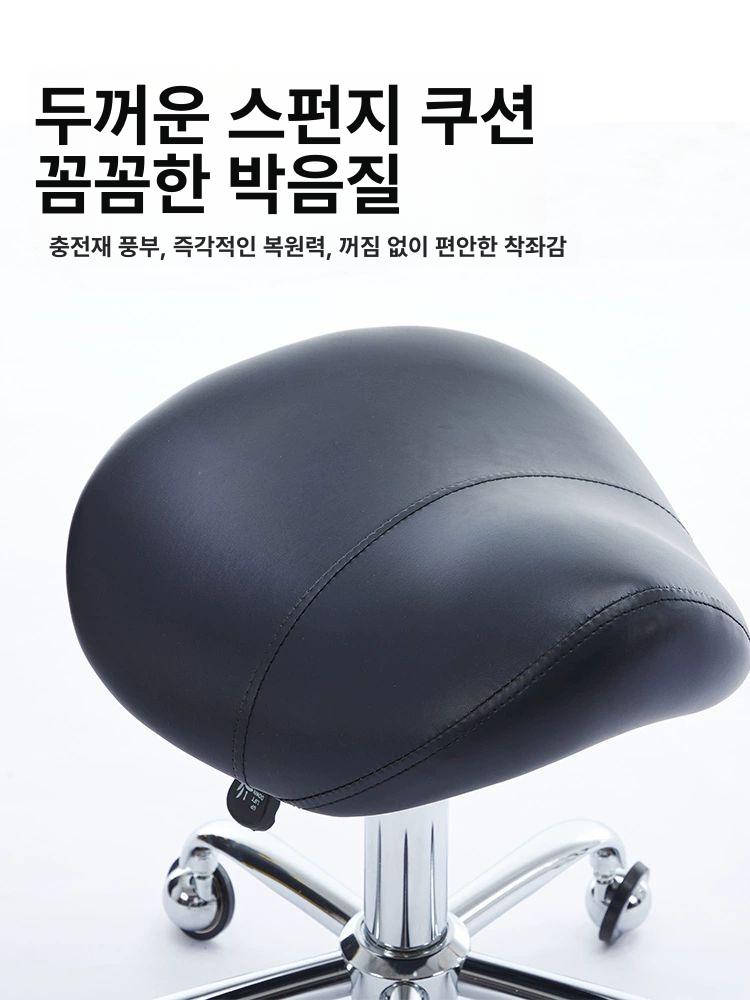 헤어샵 미용의자 체어 원형보조의자 뷰티 미용실 작업용 네일시술의자 업무 아크릴 - 상세 이미지 4