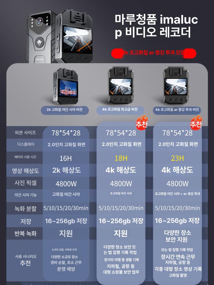 자동차 블랙박스 무선 4K 비디오 바디 야간 오토 용품 백업 룸미러 전후방 녹화 - 상세 이미지 5
