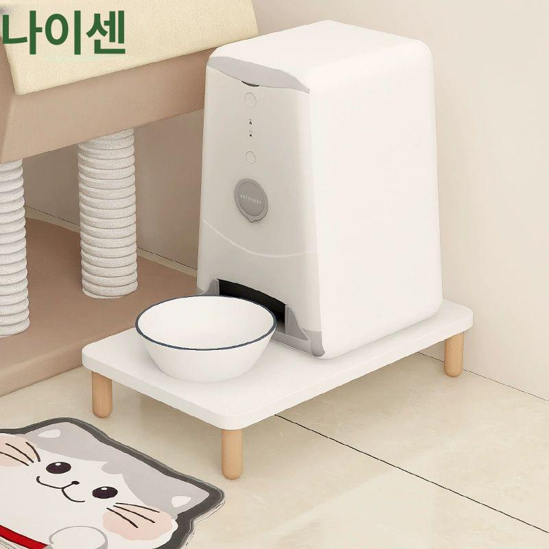 높이조절 식탁 거치대 애견 사료 원목 밥그릇스탠드 급식기 수반 목보호 식판 애완 - 상세 이미지 2