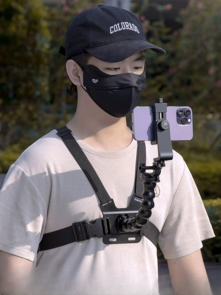 휴대폰 스트랩 고정 촬영용 넥 체스트 카메라 손목 목걸이형 팔목밴드 두손자유 - 상품 이미지