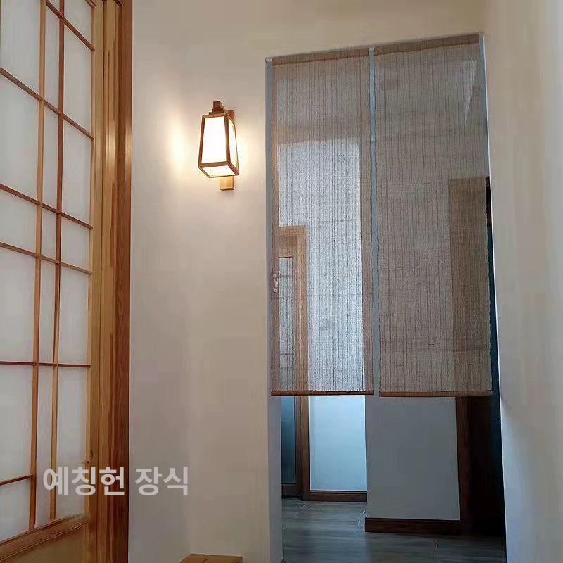 모시 차양막 커튼 방문 창문 가림막 블라인드 사무실 카페 공간분리 실내장식 - 상세 이미지 2
