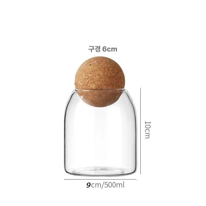인테리어 보관용기 높이 유리공병 밀폐 유리용기 소분용기 코르크병 바이알병 - 상세 이미지 5