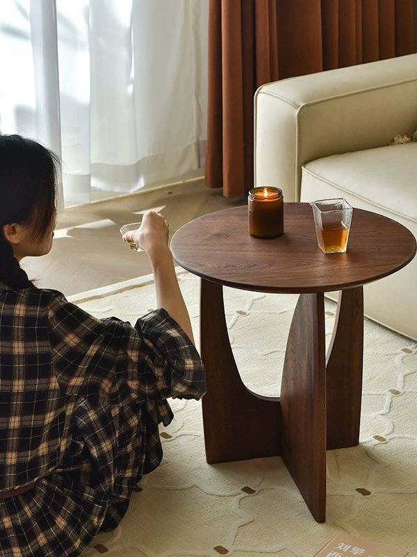 호텔 사이드테이블 원목 모던 매장 인테리어 협탁 디자인 북유럽 탁자 소파테이블 - 상세 이미지 2