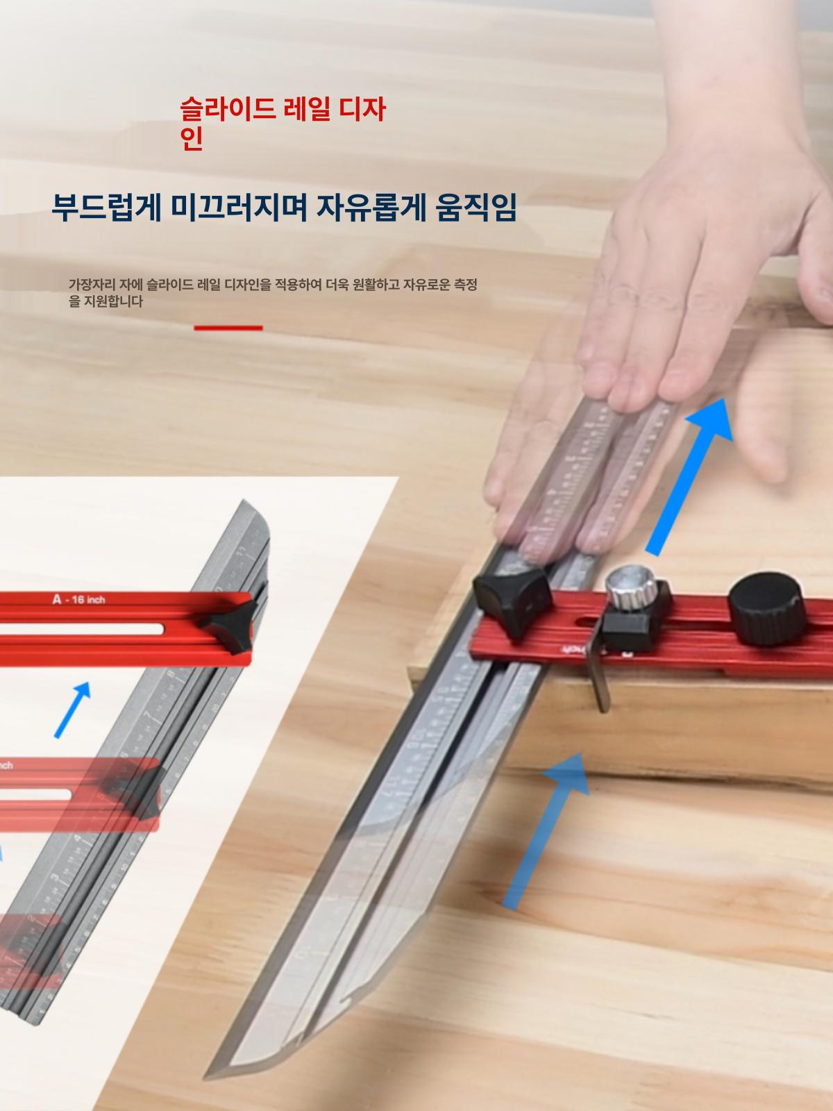 벽체용 게이지 계단 템플릿 측정자 목공 세트 DIY 작업 공구 폴딩 트레드 - 상세 이미지 4