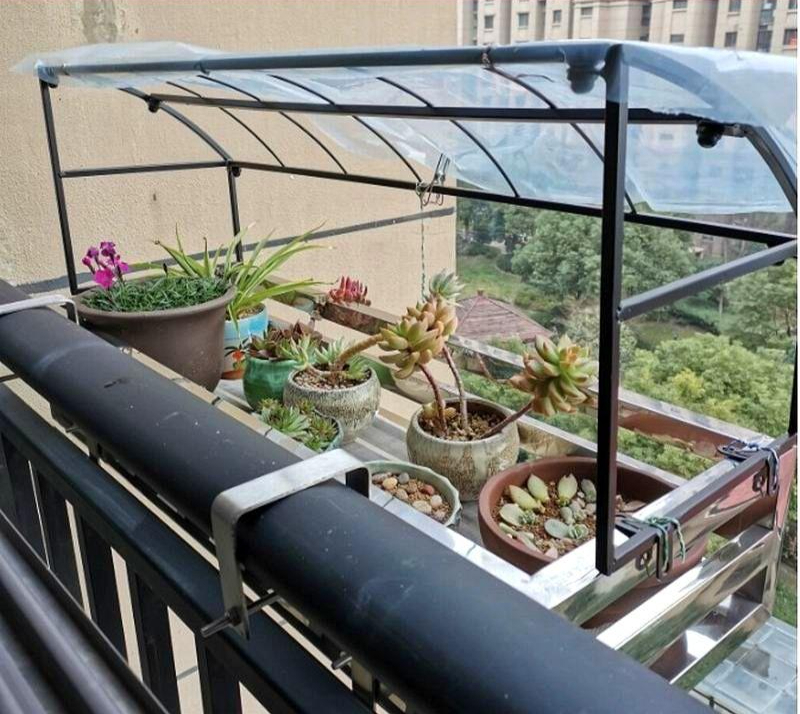 베란다 화분걸이 캐노피 랙 그늘막 비가림막 차광막 덮개 꽃 정리대 정원 선반 행잉 - 상세 이미지 4