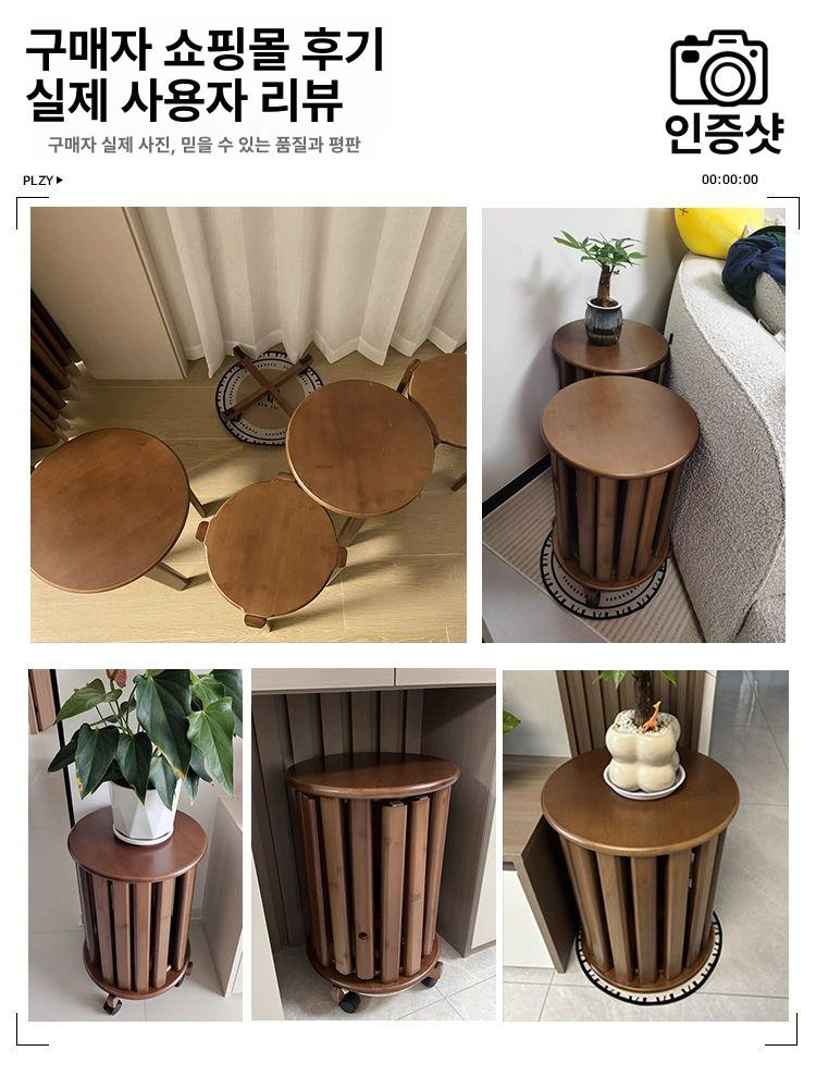 폴딩 스툴의자 원목 이동식 체어 발판 보조 사다리의자 다용도 벤치 계단의자 가정용 - 상세 이미지 5