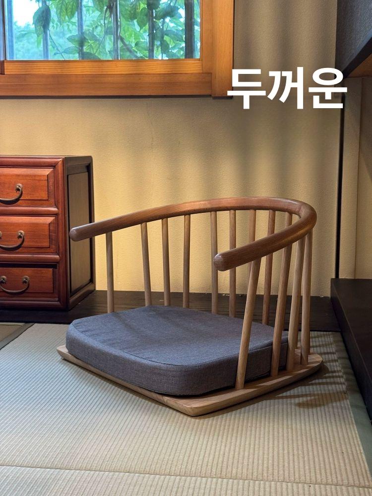 등받이 좌식의자 업소용 다다미 체어 좌식용 일본식 쿠션 팔걸이 다용도 척추 바른 - 상세 이미지 4