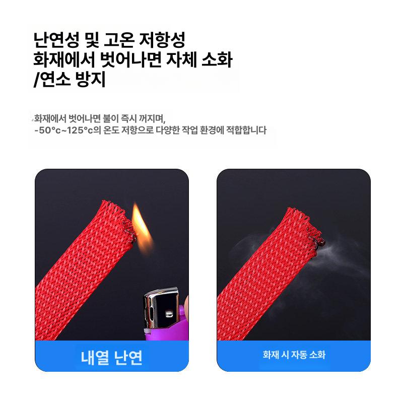 고온용튜브 유리섬유 단열성 절연 보호관 비접착 케이싱 난연튜브 산업용 가이드 덕트 - 상세 이미지 4