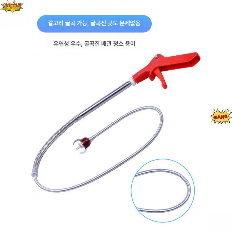 하수구뚫기 싱크대막힘 배관청소 집게형 갈고리 세면대 이물질제거 만능뚫어뻥 - 상세 이미지 4