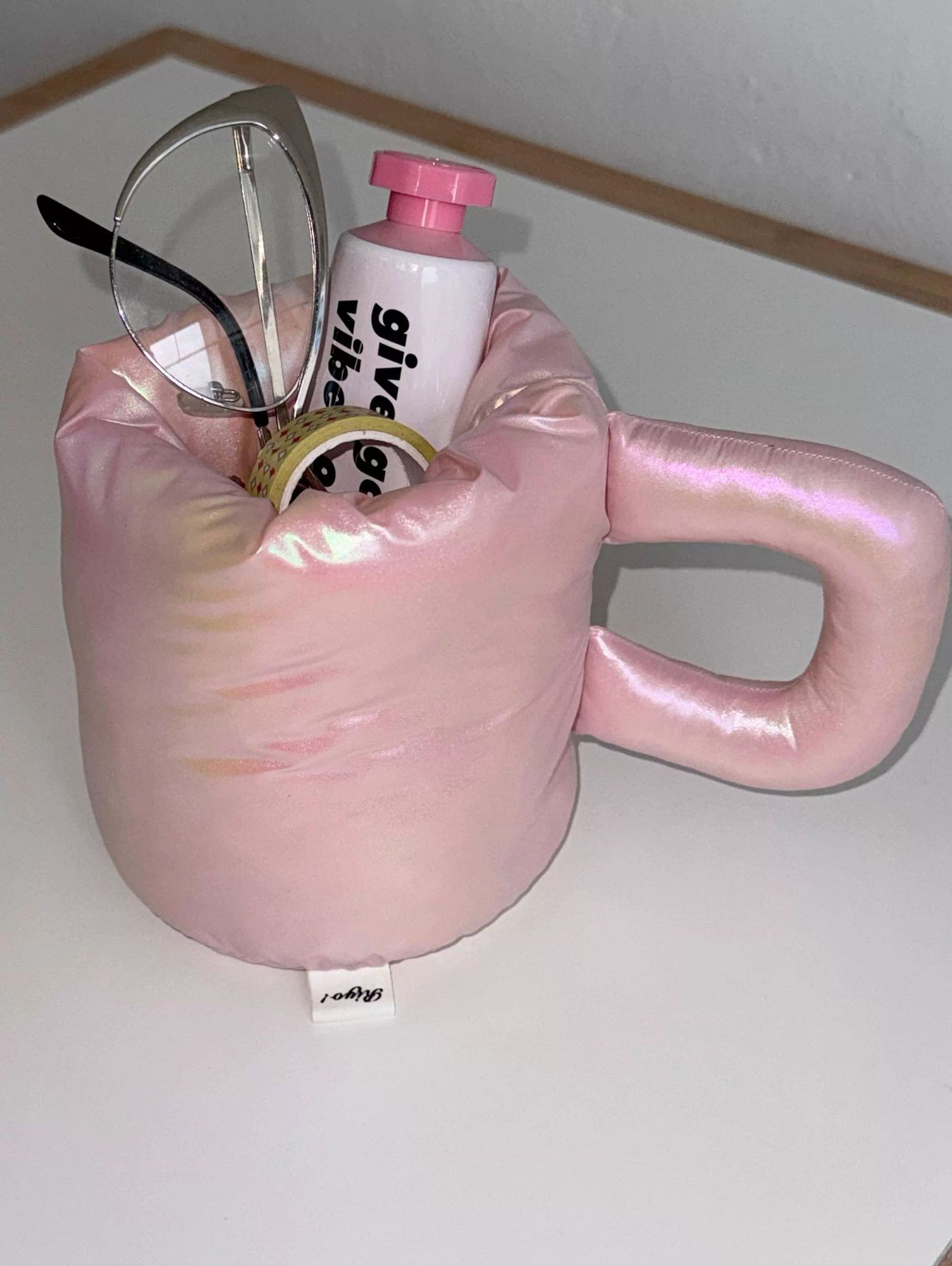 패브릭 머그컵 쿠션 핸드메이드 컵받침 코스터 펜홀더 소품 커버가 연필꽂이 커버 방석 화분 - 상세 이미지 4