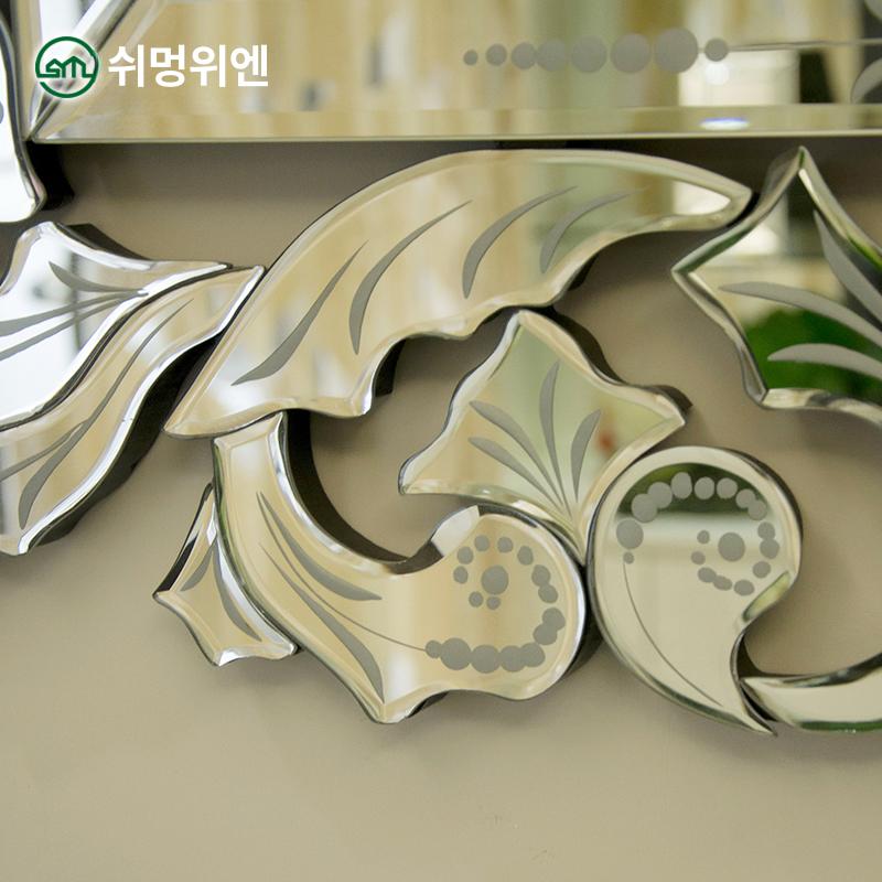 골드프레임 엔틱거울 앤틱 카페 욕실 럭셔리 현관 파우더룸 앤티크 장식 와이드 거울 미러 - 상세 이미지 5