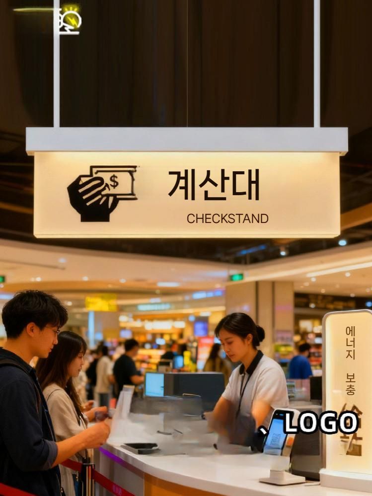 돌출형 조명 아크릴 남여공용 토일렛 사인보드 박스 표찰 표시판 노크 간판 원형 표지판 - 상세 이미지 2