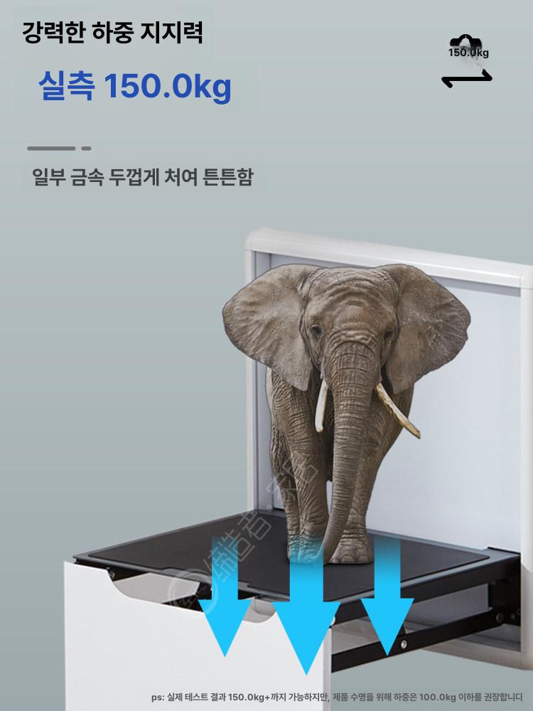 현관 스툴 안전 폴딩 수납 벤치 신발장 원형 히든 간이 벽걸이의자 다용도 어르신 - 상세 이미지 3