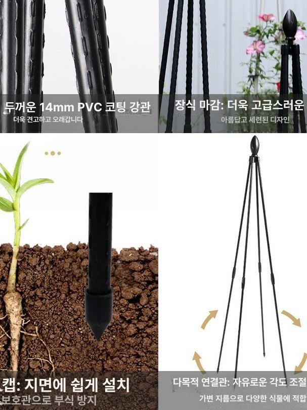 포도나무 넝쿨 지지대 정원 화단 식물 장미아치 과수원 오이 가든 아치형 덩굴 온실 - 상세 이미지 3