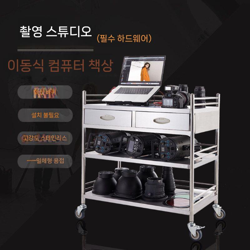 수술실 카트 스테인레스 다용도 서빙 운반 소형 드레싱카트 스테인리스 이동식 서랍 장비 - 상세 이미지 2