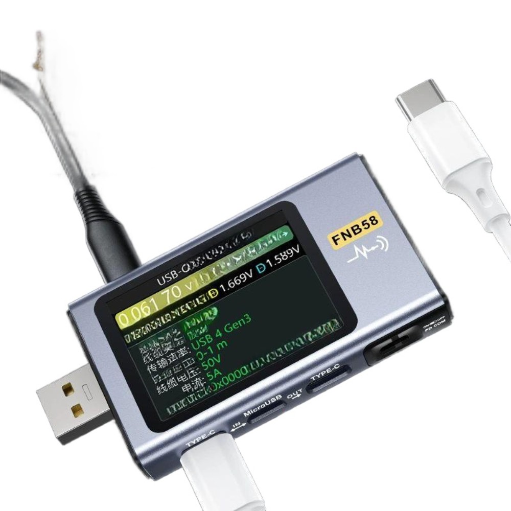 USB 전압계 테스터기 고속충전 다기능 전류 측정 볼트미터 전력계 - 상품 이미지