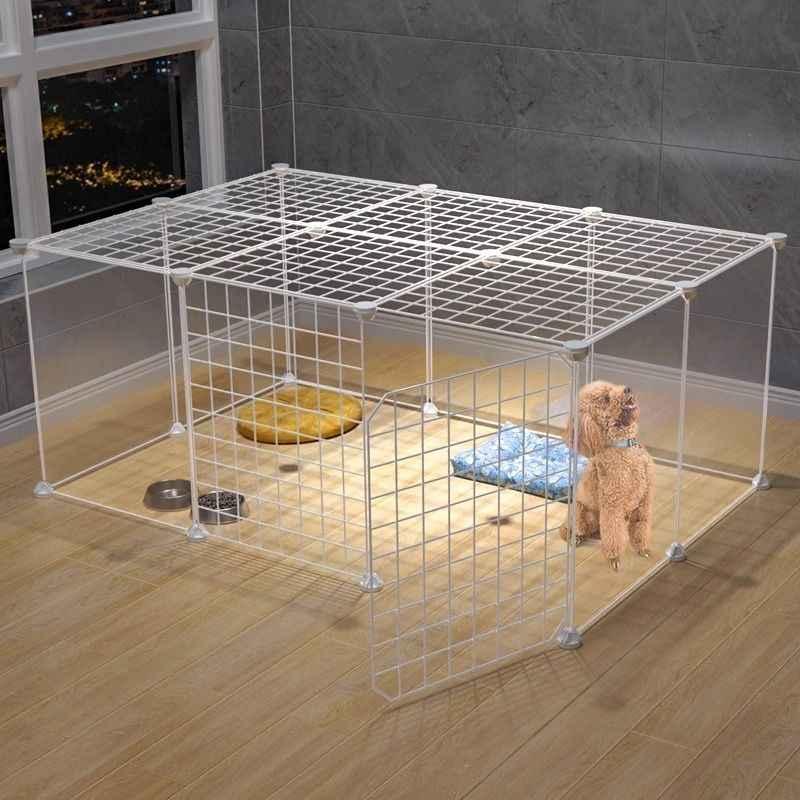 강아지 투명 울타리 애견 가림막 펜스 안전문 칸막이 고양이 견사 - 상세 이미지 2