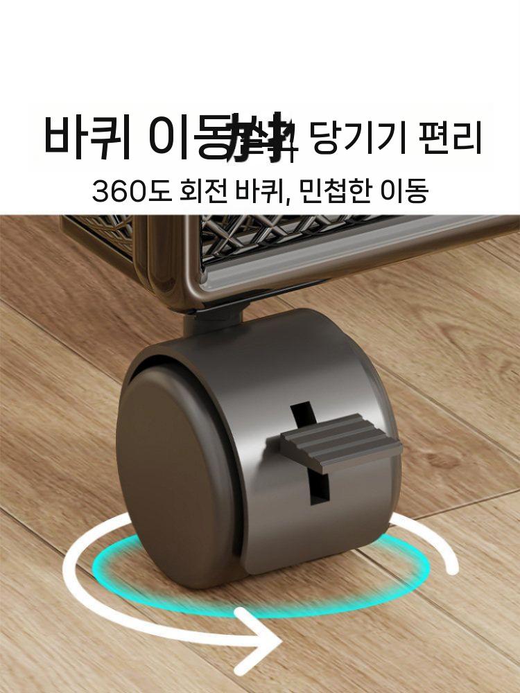 책가방정리함 보관함 수납함 미디엄 수납정리 포함 바구니 빨래 선반 걸이 바퀴달린 - 상세 이미지 5