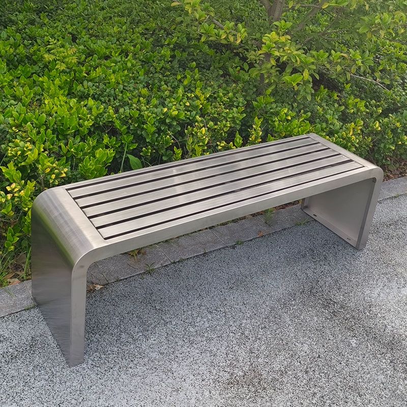 스테인레스 벤치의자 정원 학교 야외벤치 버스정류장 야외용 테라스 좌석 체어 광장 - 상세 이미지 2