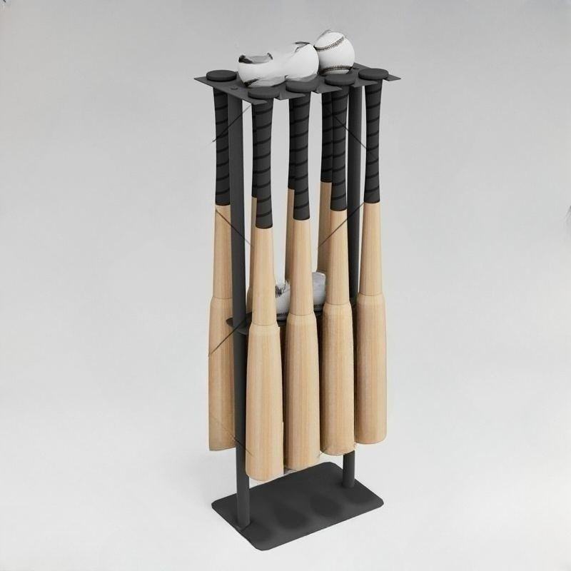 야구배트 수납 거치대 방망이 받침 정리 스탠드 홀더 벽걸이 보관 선반 정렬용 - 상품 이미지