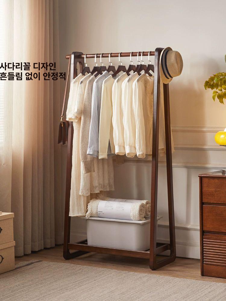 원목 안방 서랍형 이동식행거 원룸 서랍행거 튼튼한 침실 수납장 행거옷장 심플 - 상세 이미지 3