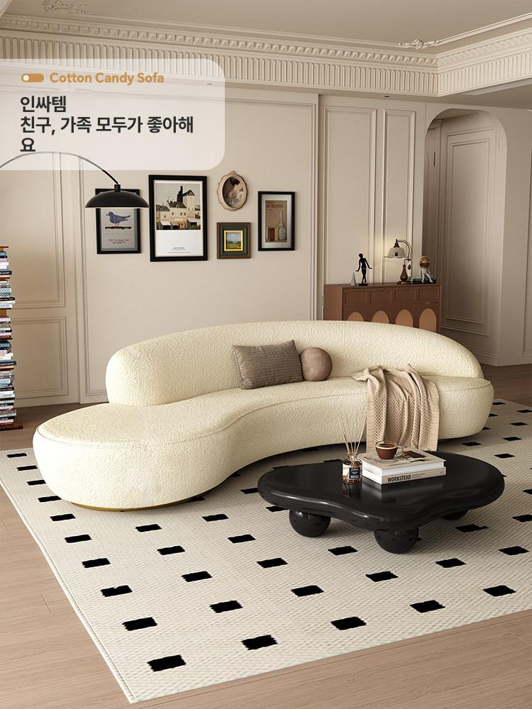 라운드 쇼파 패브릭 호텔 라운드소파 거실 로비 대형 구름 디자인 라운지 가구 클라우드 - 상세 이미지 4