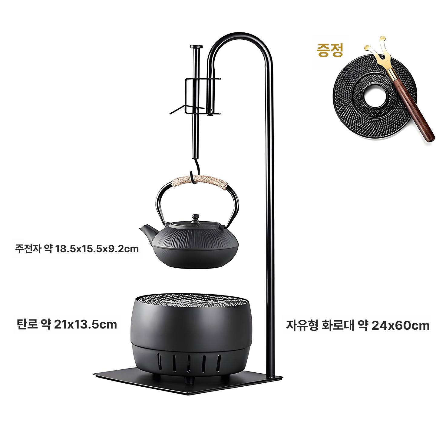 인덕션 다기 무쇠주전자 손잡이 클래식 티포트 빈티지주전자 일식 일본식 철기 캠핑용 - 상세 이미지 4