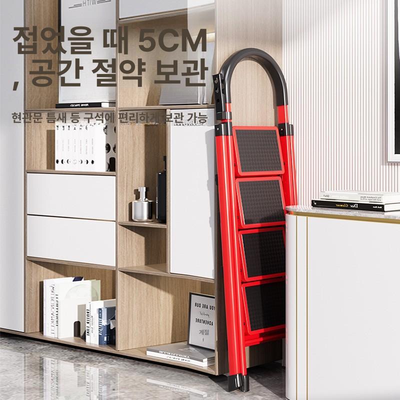 다락방 사다리 접이식 천장 튼튼한 천정 발판 안전 개폐식 손잡이 가정용 실내 복층용 - 상세 이미지 3