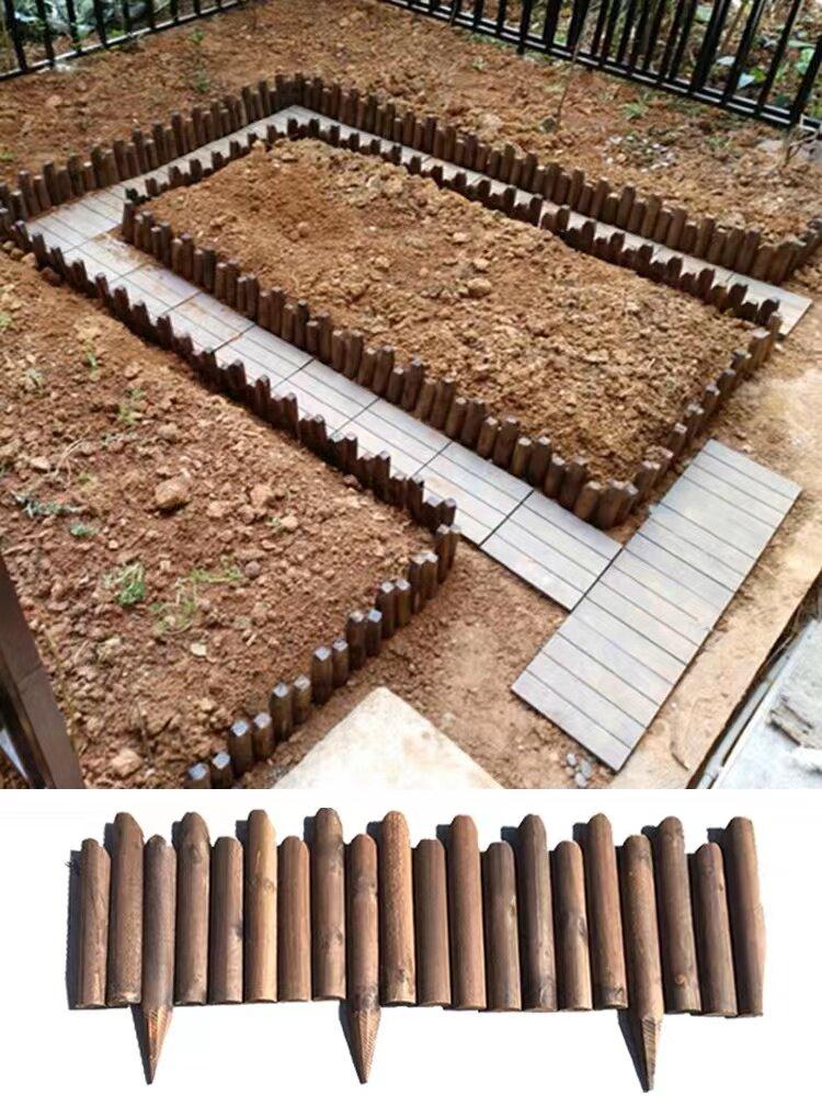 조경 방부목 미니 울타리 직접 꾸미기 원목 장식 목재 펜스 말뚝 산책길 분리대 야외 나무 - 상세 이미지 3