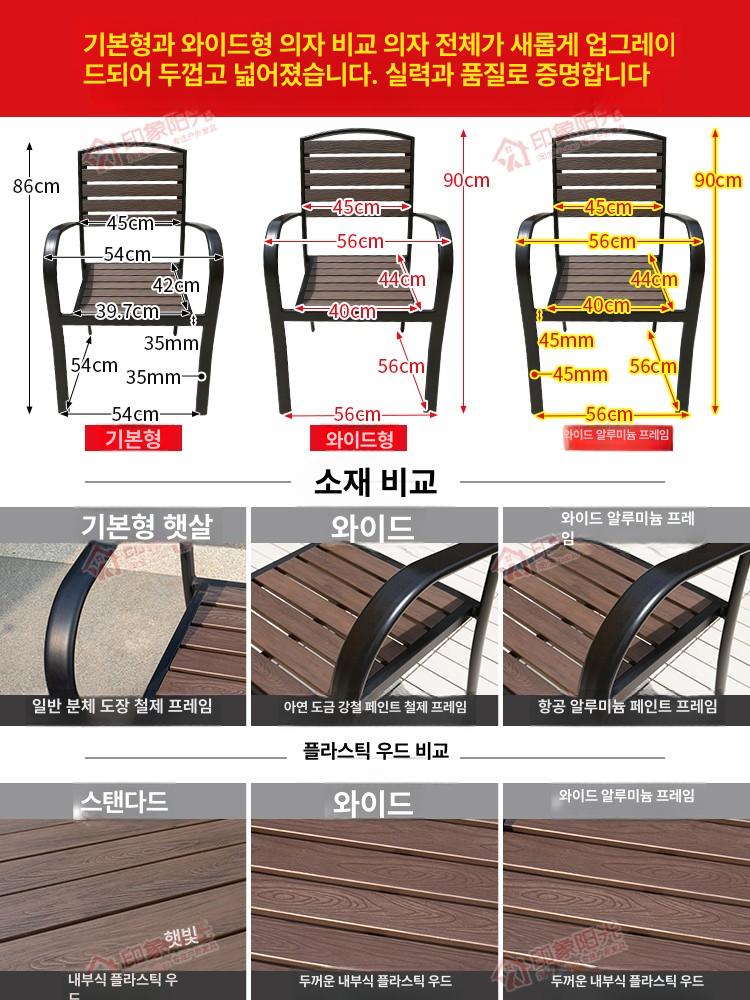 야외용 테이블세트 베란다 식탁 원형 가든 티테이블 인테리어 사각 캠핑 리조트 - 상세 이미지 3