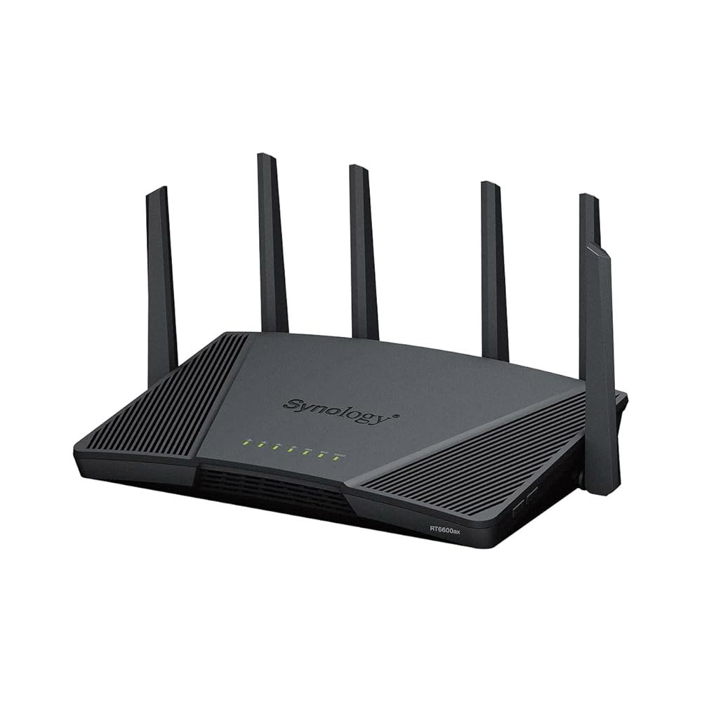 Synology RT6600ax - 트라이밴드 4x4 160MHz Wi-Fi 라우터, 2.5Gbps 이더넷, VLAN 분할, 다중 SSID, 자녀 보호, 위협 방지, VPN(미국 - 상품 이미지