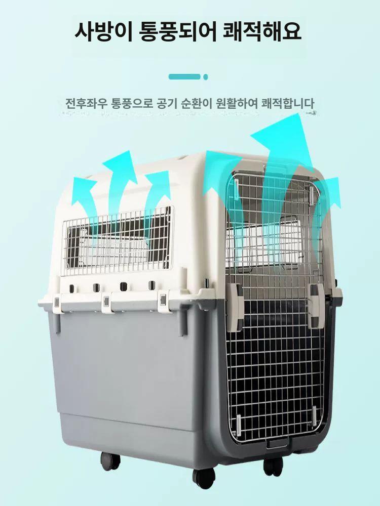 강아지이동장 켄넬 하드케이스 여행용 산책 케이스 애견 접이식 하드캐리어 반려동물 고양이 - 상세 이미지 2