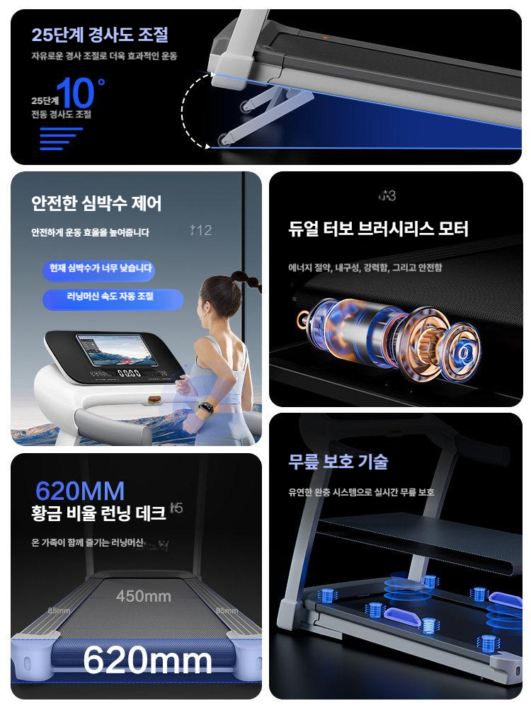 러닝머신 매트 방음 진동 소음방지 소음 헬스 흡수 실내자전거 런닝머신매트 자전거 방지 - 상세 이미지 3