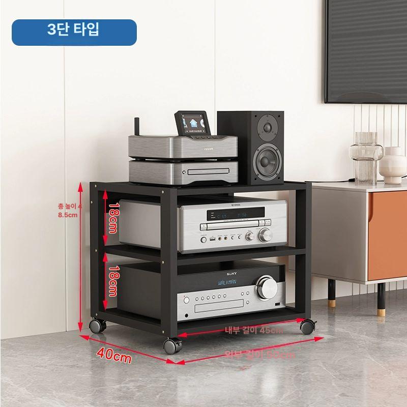 이동식 오디오랙 앰프 스피커 엠프 선반 브래킷 우퍼 진열 수납장 턴테이블 다이 진열장 - 상세 이미지 5