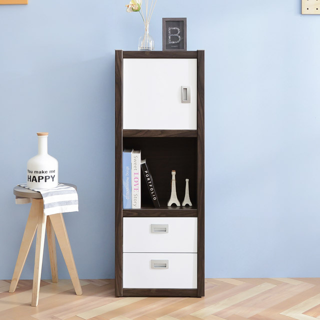 가구의서 G3 멀티 책장 423x280x1200mm, 3단, 월넛 - 상품 이미지