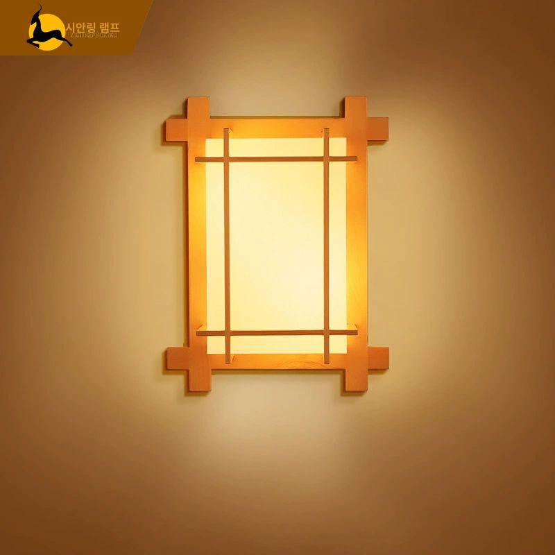 한지 벽등 전통조명 한옥 인테리어 식당 거실 대나무 기와 감성 감성조명 - 상세 이미지 3