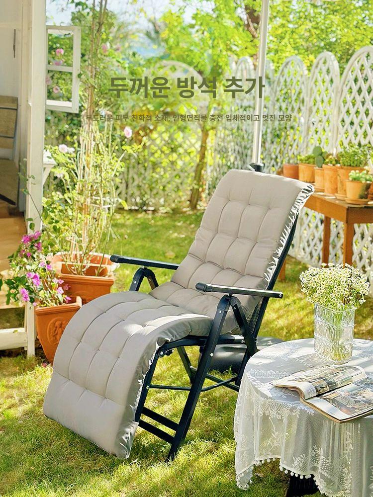 리클라이너 선베드 태닝 비치체어 해변의자 야외용 아웃도어 캠핑용 백레스트 - 상세 이미지 3