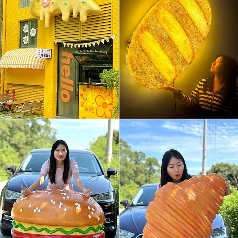 베이글 조형물 소금빵 제과점 모형 간판 홍보용 인테리어 돌출형 디스플레이 - 상세 이미지 3