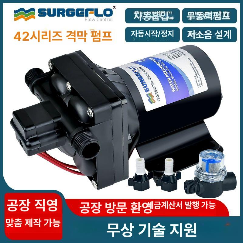 캠핑카 물펌프 소형 양수기 물부스터 고압 세차 다이아프램 워터 야외용 전기급수 - 상세 이미지 3